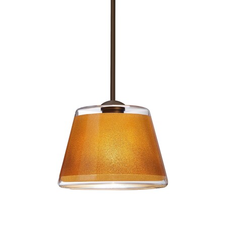 Besa Lighting Pica 9 Cord Pendant, Gold Sand, Bronze Finish, 1x75W Incandescent 1TT-PIC9GD-BR